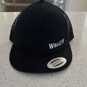 Wally's Black Mesh Snapback Hat